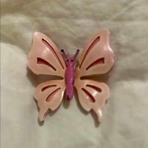 Vintage Pink Butterfly Brooch